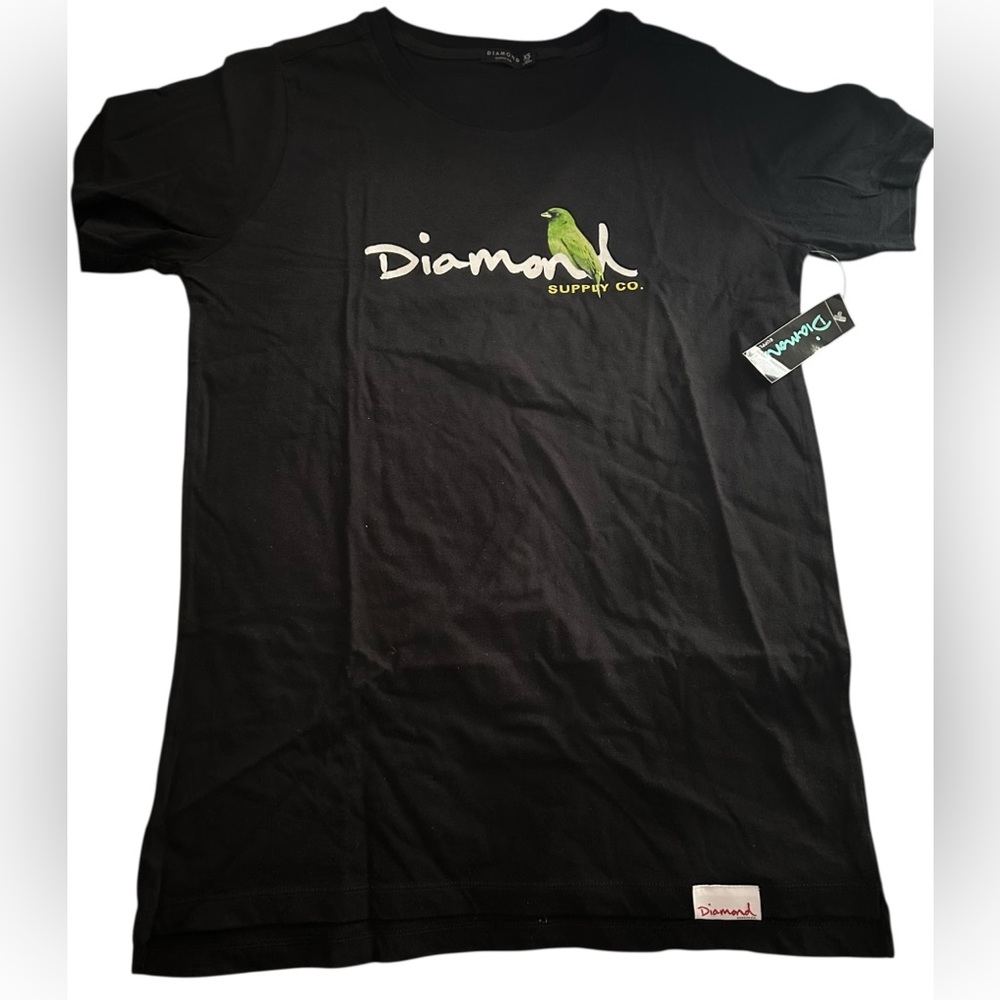 Diamond Supply Co. “Bird Talk” Graphic T-Shirt Black & Green Men’s XS-2 NWT - Picture 2 of 6